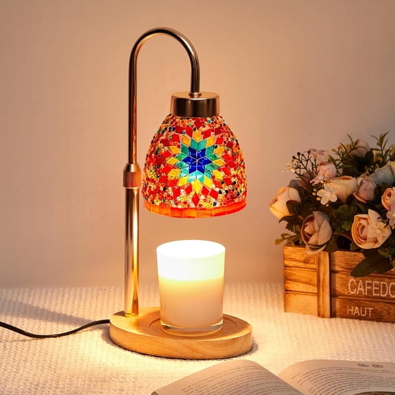 Turkish Candle Warmer Lamp with Timer Electric Dimmable Candle Warmer Turkish Table Lamp Adjustable Height Moroccan Decor Lighting for Women Mom Birthday Gifts Bedroom Home Office Decor