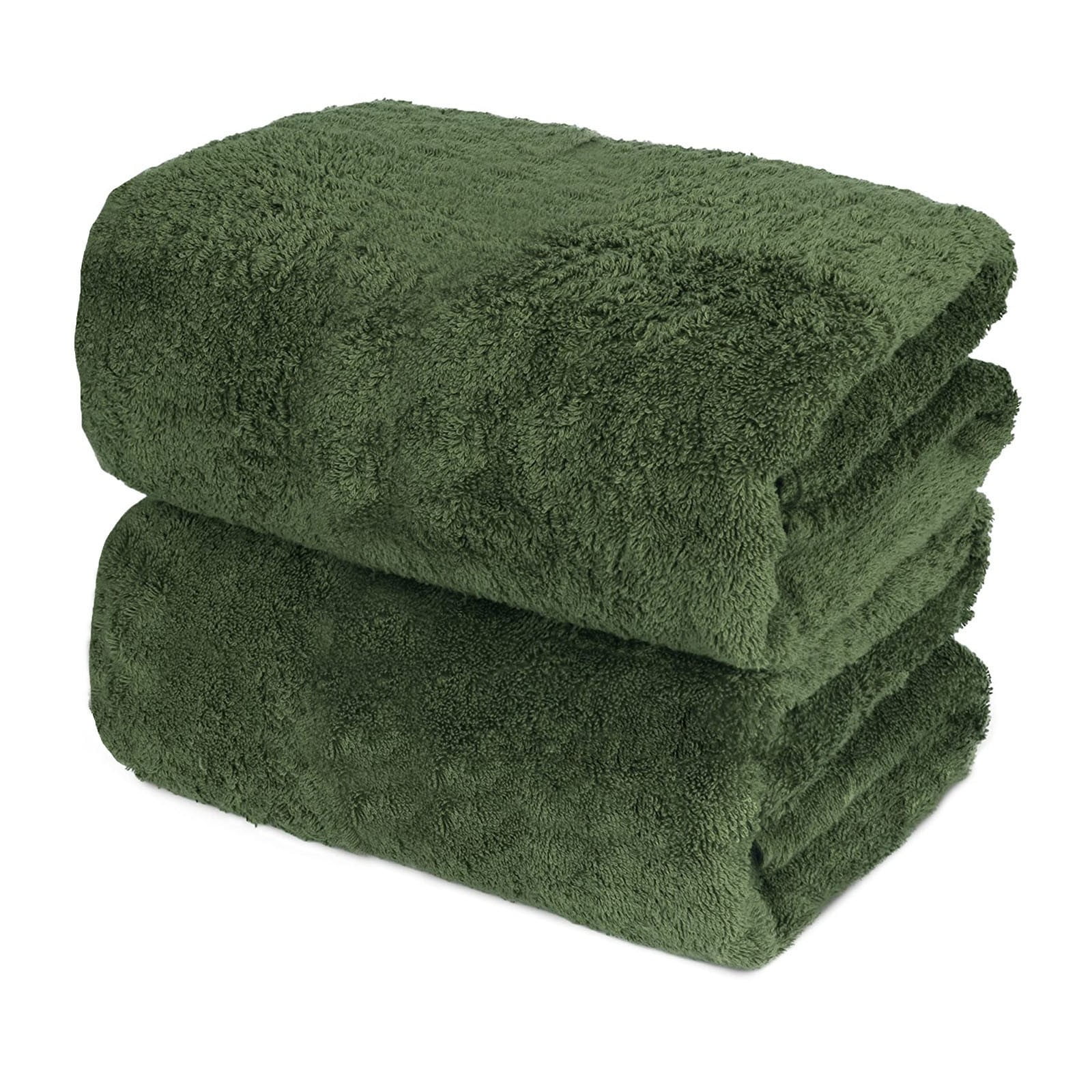 Turkish Cotton Bath Towels Cozival 2-Pack Turkish Cotton Bath Towels - 700 Gsm High Density, Ultra Absorbent & Soft, 35X70Cm Large Size for Spa, Gym, and Beach, High Gsm Bath Towels, Moss Green