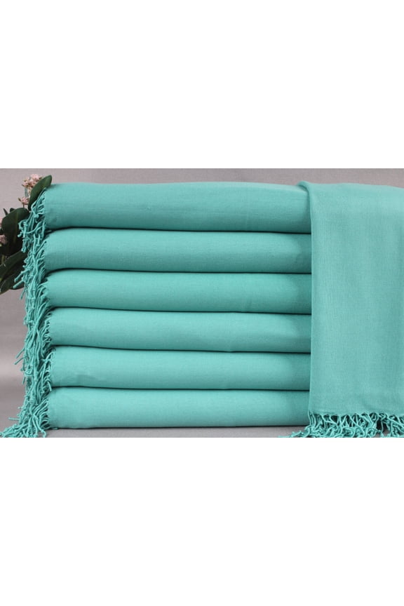 Turkish Cotton Scarves, Turkish Pashmina, Mint Scarf, Solid Shawl, 28x67 Inches Custom Logo Pashmina, Wedding Favors, Turkey Pashmina