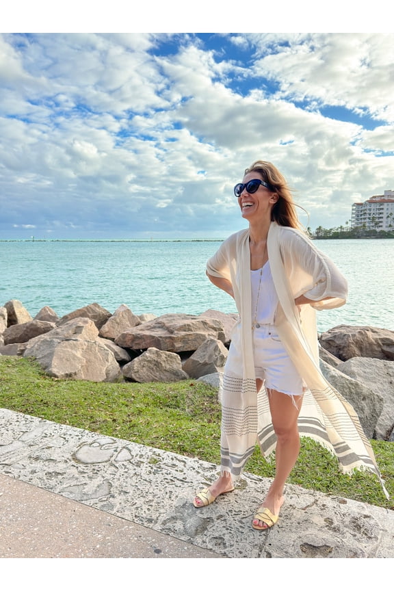 Turkish Cotton Striped Wrap