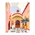 thumbnail image 1 of Turkish Courtyard - Illustration Architecture Tropical Minimalist Art Deco Pastel Mediterranean Surrealism Unframed Wall Art Print 16 x 20 inches, 1 of 13