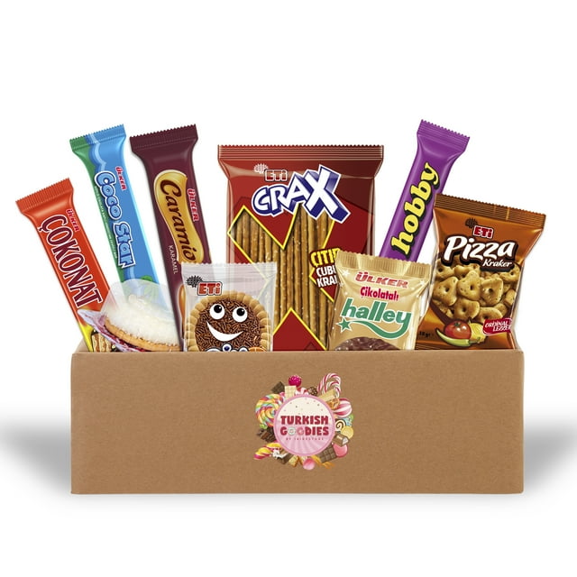 Turkish Goodies Foreign Candy Box Snacks Variety Pack 9ct Full