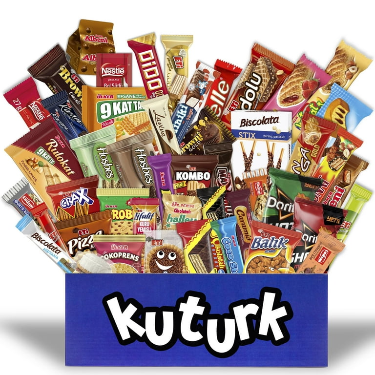 Turkish Goodies Snack Crate 48ct Full-Size Variety Pack of