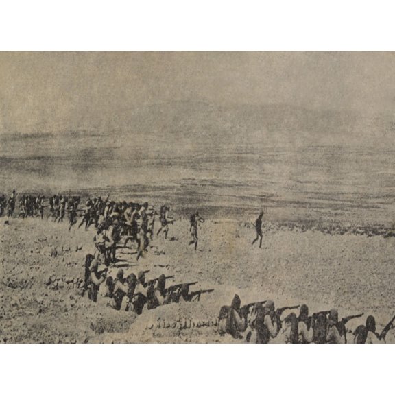 Turkish Government Photo Of The Ottoman Army At The Siege Of Kut In Mesopotamia . Turks Blocked The Advance Of The