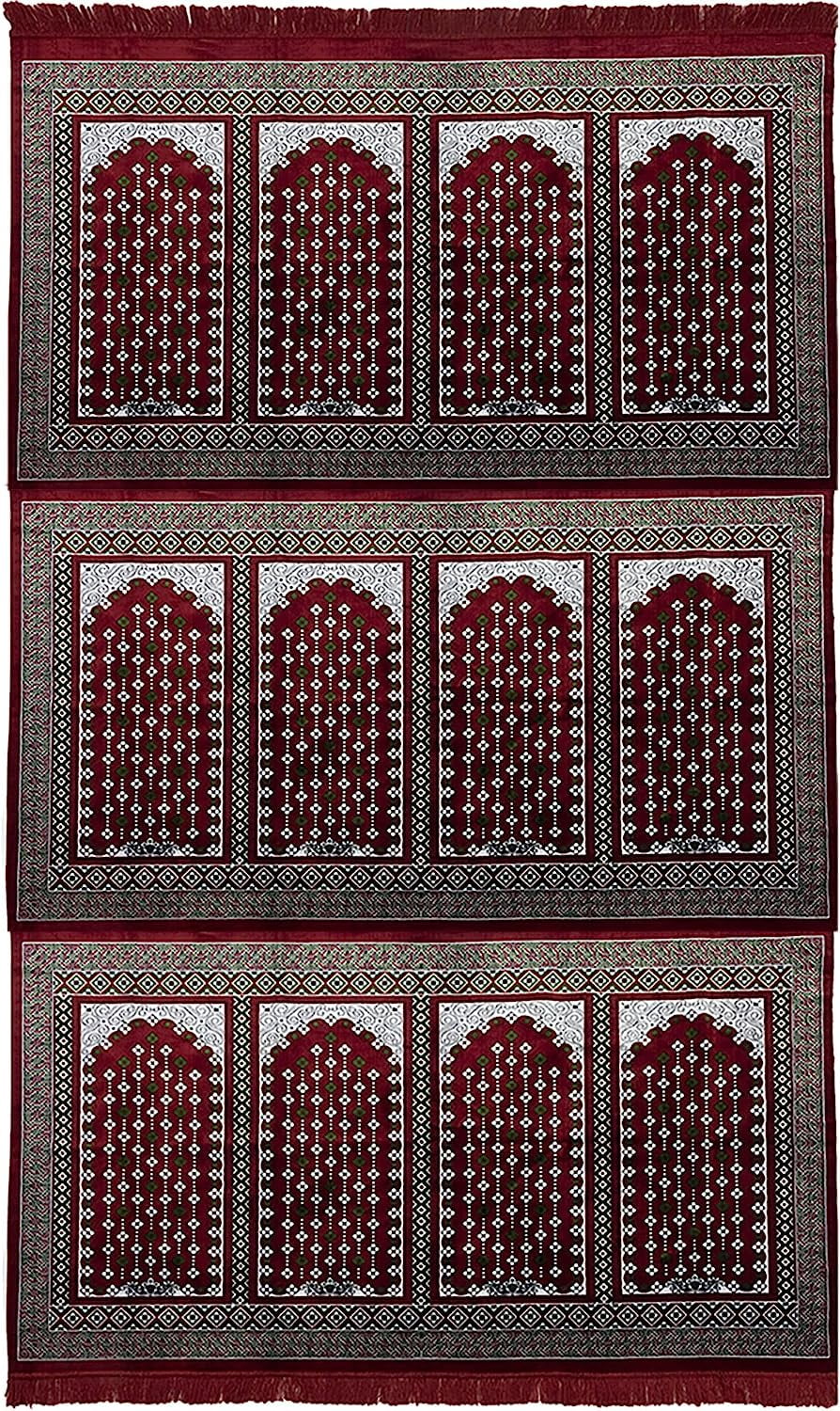 Turkish Islamic Prayer Rug Large Gathering & Group Praying Carpet