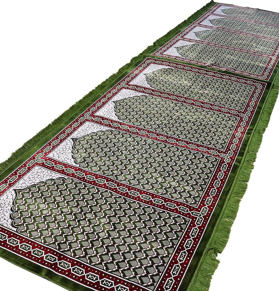 Turkish Islamic Prayer Rug Wide Plush Velvet Praying Large