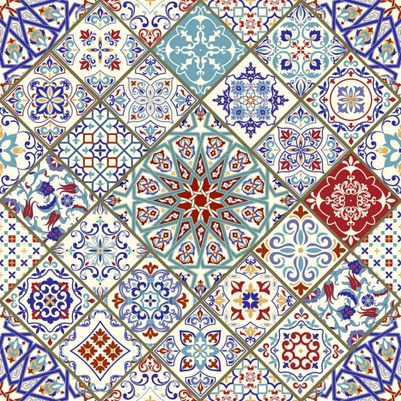 Turkish Merola Tile Removable Wallpaper 10'L x 24''W
