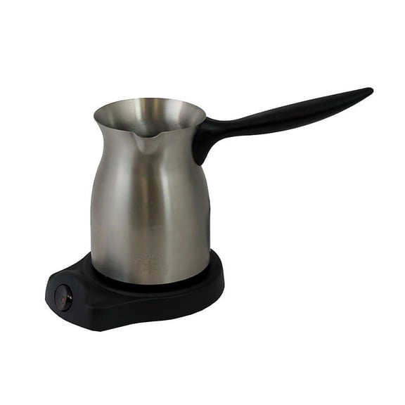 Turkish Middle Eastern Persian Arab Style Electric Cordless Coffee Maker 6-Cup Stainless Steel Stay Cool Handle