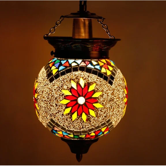 CLASSICO Turkish Moroccan Mosaic Handcrafted Colorful Pendant Light