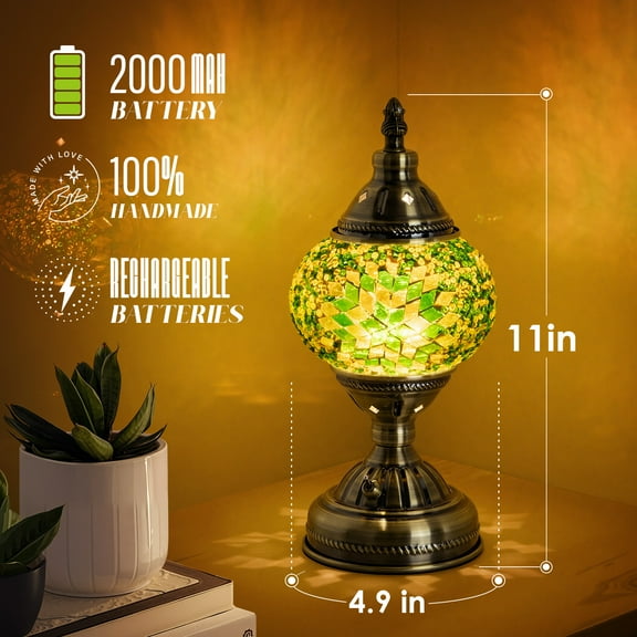 Turkish-Moroccan Mosaic Table Lamp - Bohemian Stained Glass Nightlight with Intricate Patterns, Ideal for Bedroom,Living Room, Office Decor,Holiday Gift, Decorative Light,Vibrant Lamp Design