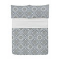 thumbnail image 1 of Turkish Pattern Microfiber Bedspread Set, Complex Swirl Art Motifs with Persian Origins in Pale Colors, Soft Bedding Set with Pillow Shams & Comforter, 3 Sizes, Grey Pale Mauve White, by Ambesonne, 1 of 1