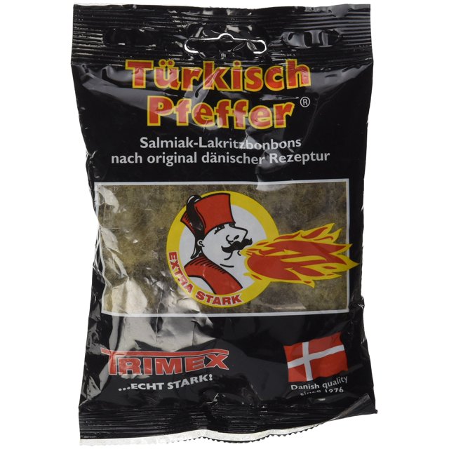 Turkish Pepper Salmiak Licorice Bag 3.53 Oz