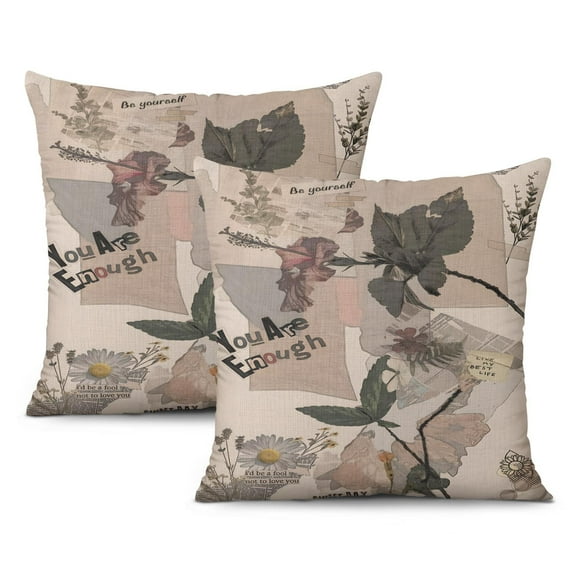 Turkish Persian Carpet Inspired Ethnic Boho Pillow Covers – 20x20 Inch Super Soft Decorative Cushion Covers for the Perfect Bohemian Touch to Any Living Room, Bedroom, or Outdoor Decor(Pack of 2)