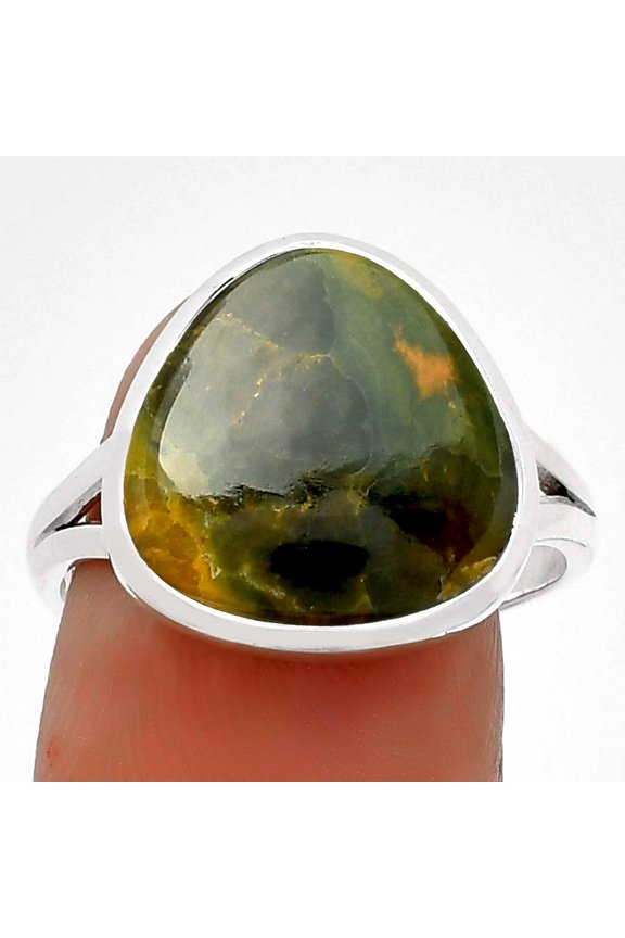 Turkish Rainforest Chrysocolla 925 Sterling Silver Ring s.8.5 Jewelry R-1005 SDR181496