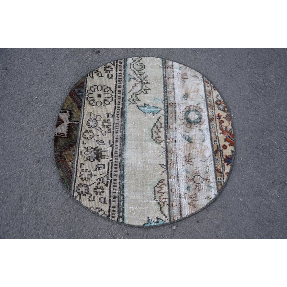 Turkish Rug, 2.7x2.7 ft Small Rugs, Cool Rugs, Colorful Rug, Vintage Rug