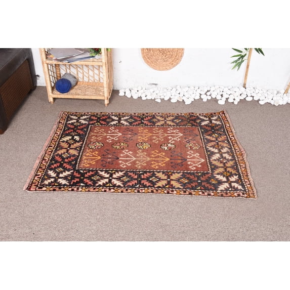 Turkish Rug, 3.1x4.3 ft Small Rugs, Vintage Rug, Moroccan Rug, Colorful Rugs