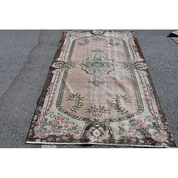 Turkish Rug, 4.8x8 ft,Vintage Rug, Area Rug, Salon Rug, Floor Rug, Rugs, Oriental Rug,Organic Rug, Handmade Rug, Anatolian Rug, 5515