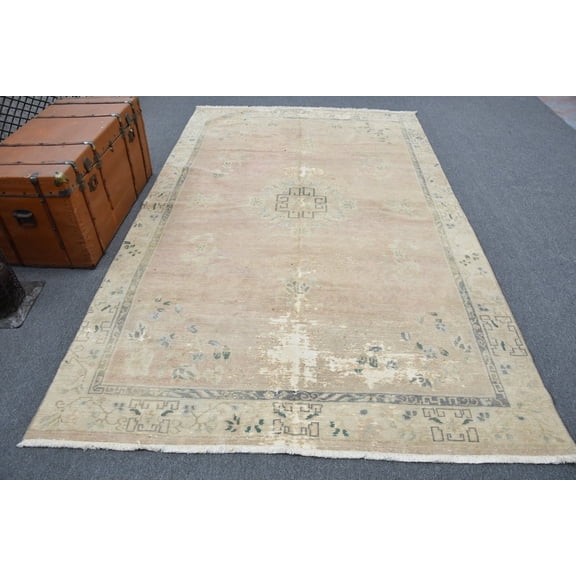 Turkish Rug, 6x10 ft Large Rugs, Oushak Rug, Tribal Salon Rug, Rugs For Living Room, Vintage Rug, Red Oriental Rug, Handwoven Bedroom Rug