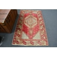 thumbnail image 1 of Turkish Rug, Accent Carpet, Vintage Rug, Home Decor Rug, 39x63 inches Red Carpet, Decorative Bedroom Rug, Bohemian Entry Carpet, 11895, 1 of 10
