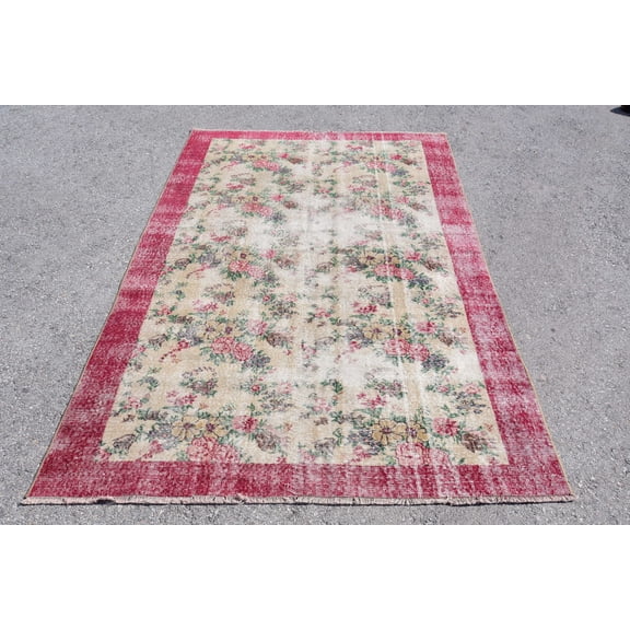 Turkish Rug, Anatolian Rug, Cool Rugs, 4.9x8 ft Area Rugs, Vintage Rugs
