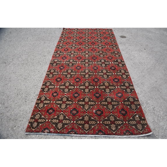 Turkish Rug, Cool Rugs, 4.5x9.4 ft Large Rug, Vintage Rug, Home Decor Rug
