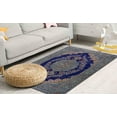 thumbnail image 1 of Turkish Rug, Corridor Rugs, Chenille Printed Stye Rug, Non-Slip Carpet Rugs, Moroccan Design Rugs, Medallion Rug, Front Door Rug, Gift For Him Rug, 2.6'x6.5' - 80x200 cm, 1 of 8