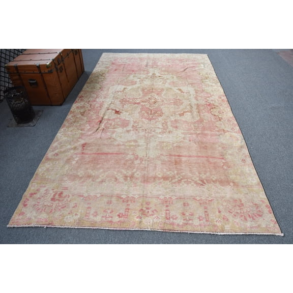 Turkish Rug, Large Carpet, Vintage Rug, Home Decor Carpet, 70x125 inches Red Rug, Bohemian Salon Carpet, Bedroom Carpet, 11845