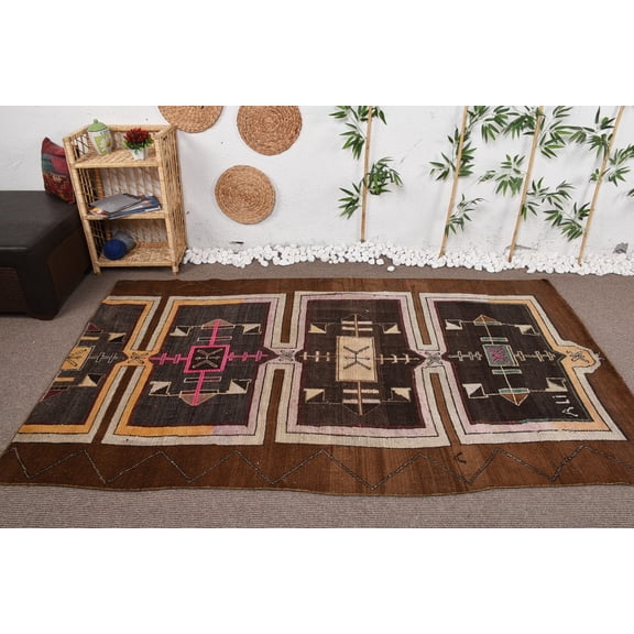 Turkish Rug, Moroccan Rug, Vintage Rugs, 4.8x8 ft Area Rug, Home Decor Rug