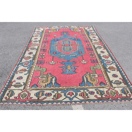 Turkish Rug, Vintage Rug, Moroccan Rug, 7x10 ft Large Rugs, Oriental Rug