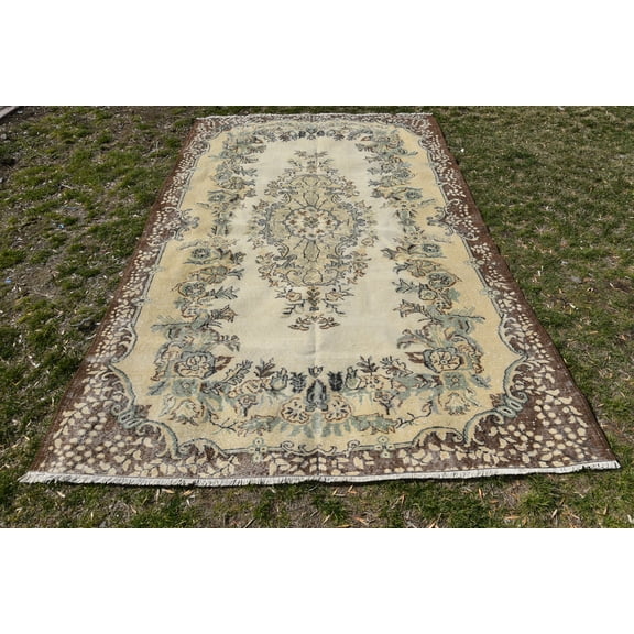 Turkish Rugs, 6x9.3 ft Large Rug, Antique Rug, Colorful Rug, Vintage Rug