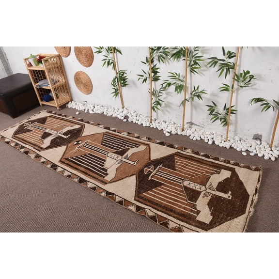 Turkish Rugs, Moroccan Rugs, Floor Rug, Vintage Rug, 3x10.4 ft Runner Rugs