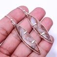 thumbnail image 1 of Turkish Stick Agate -Turkey Designer Handmade 925 Sterling Silver Earring 2.46", Brown Stick Agate Earring E_7998_332_27, 1 of 2