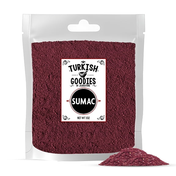 Turkish Goodies Premium Ground Sumac Spice Powder, Tangy Citrus Middle Eastern Seasoning, 3 oz