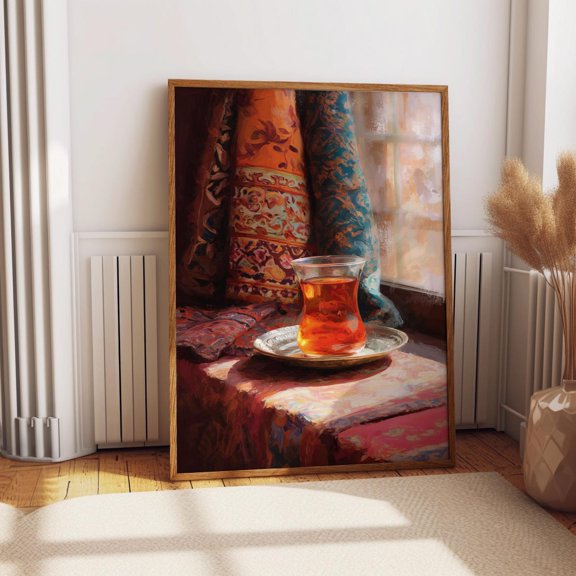 Turkish Tea Window Middle Eastern Wall Decor Unframed Paper Print