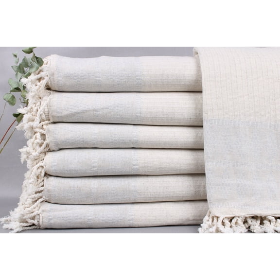 Turkish Throw Blanket, Beach Blanket, Light Gray Blanket, Kilim Design Throw, 87x99 Inches Linen Blanket, Bed Cover, Warm Blanket,