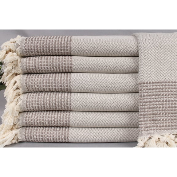 Turkish Throw Blanket, Wedding Gift Blankets, Brown Throw, Striped Blanket, 91x95 Inches Table Cover, Bulk Order Throw,