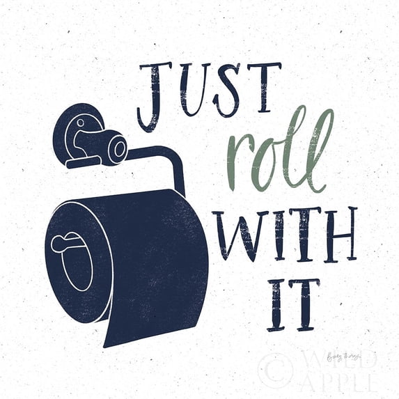 Turkish Tile Bathroom Puns V BG Poster Print by Becky Thorns (24 x 24) # 62311