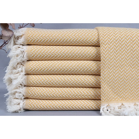 Turkish Towel, Turkish Bath Towel, Mustard Chevron Towel, 40x71 Inches Chic Shawl, Camping Peshtemal, Bridesmaid Towel, Tablecloth Peshtemal