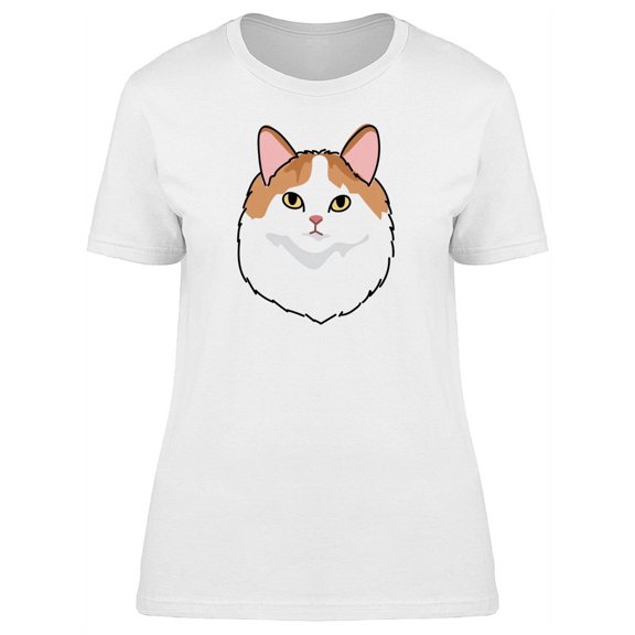 Turkish Van Cat Head T-Shirt Women -Image by Shutterstock, Female Large