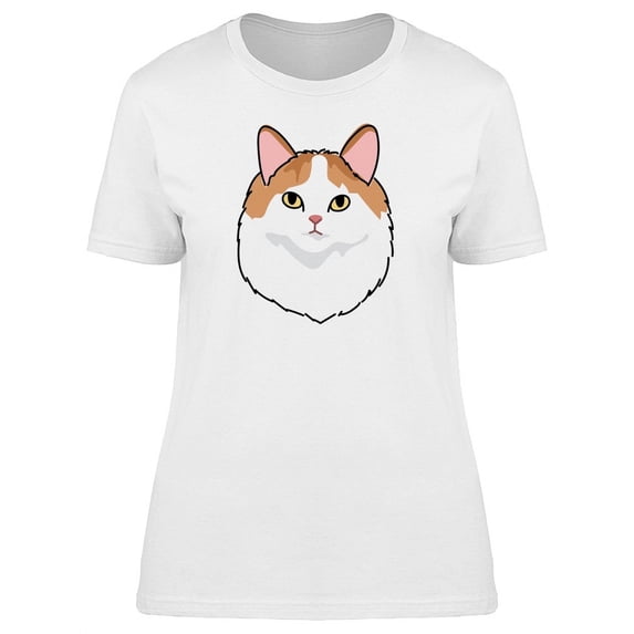 Turkish Van Cat Head T-Shirt Women -Image by Shutterstock, Female Small
