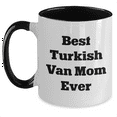 thumbnail image 1 of Turkish Van Cat Mom Best Mom Ever Two Tone Coffee Mug Gift from Friends for Turkish Van Cat Lovers on Mother's Day, 1 of 4