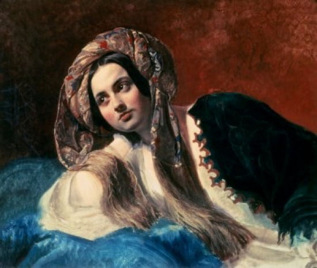 The Turkish Woman Karl Pavlovic Briullov (1799-1852 Russian) Oil on Canvas Russian State Museum St Petersburg Canvas Art - Karl Pavlovic Briullov (18 x 24)