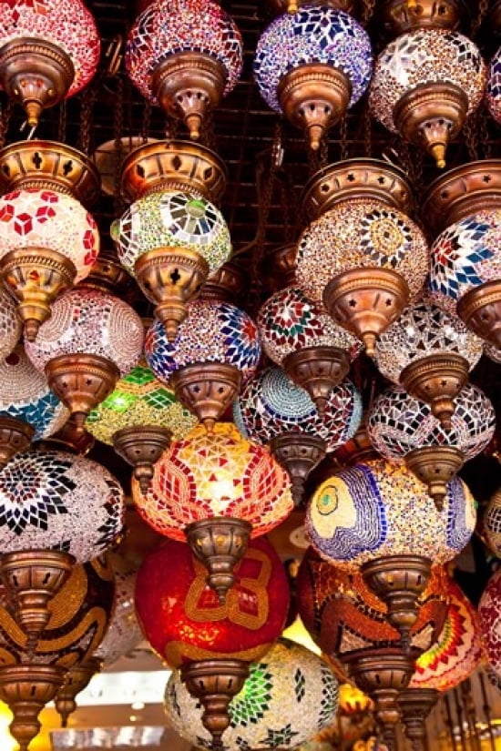 Turkish lamps market Kusadasi Izmir Turkey Canvas Art - Brian Jannsen DanitaDelimont (24 x 36)