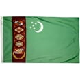 thumbnail image 1 of Turkmenistan - 3'X5' Nylon Flag, 1 of 1