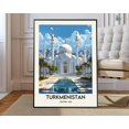 thumbnail image 1 of Turkmenistan Ashgabat City Map Wall Art Travel Decor Photo Print, Unframed Paper Poster 16x20in, 1 of 4