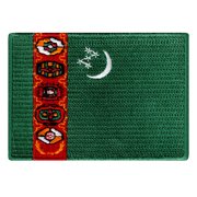 Turkmenistan Flag Embroidered Iron-on Patch