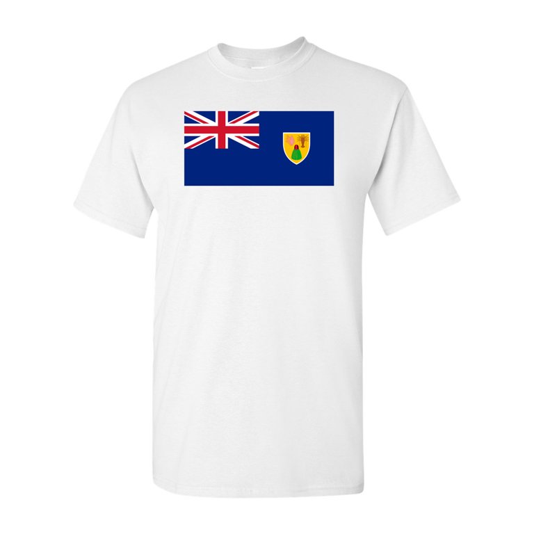 Turks Caicos Islands Country Flag Adult DT T-Shirt Tee 