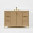 thumbnail image 1 of Turlington 48 in. Bath Vanity in Oak with White Quartz Top and Undermount Basin, 1 of 6