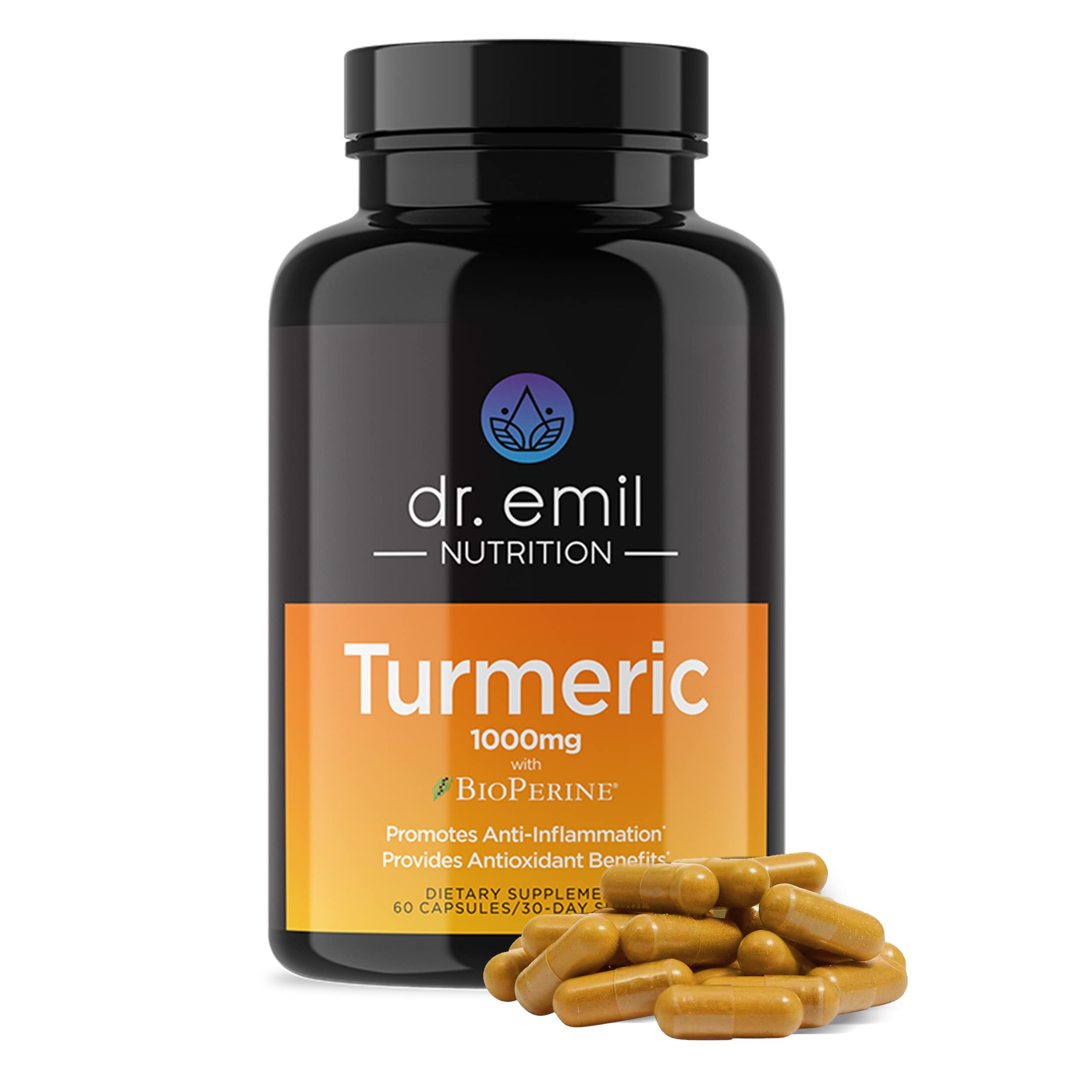 DR. EMIL NUTRITION Turmeric Curcumin with Black Pepper Supplement ...