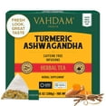 Turmeric Ashwagandha Blend (100 Herbal Tea Bags) Caffeine Free, Non GMO